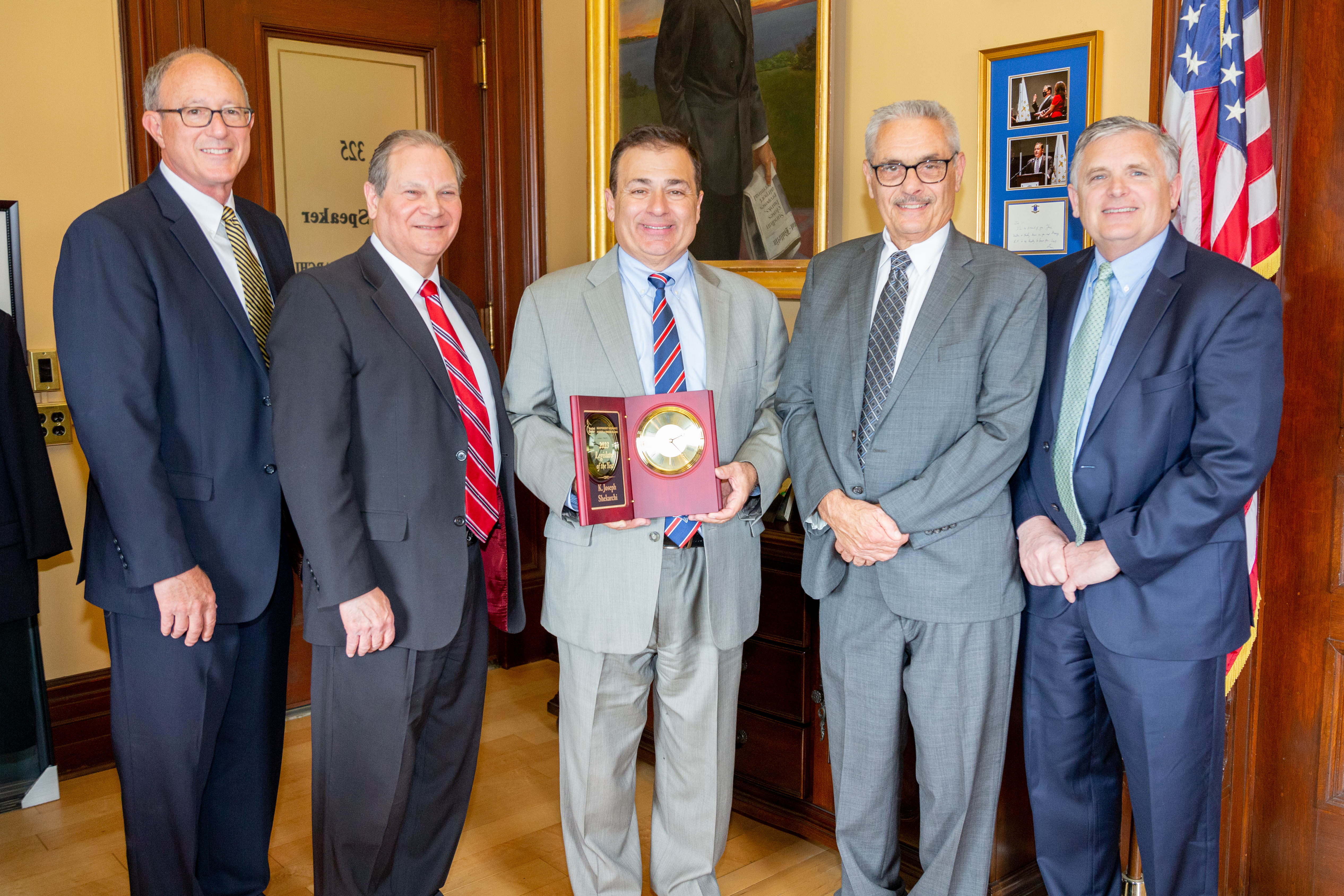 Member of IIARI's board presented the "Legislator of the Year" award to K. Joseph Shekarchi, the Speaker of the Rhode Island.jpg